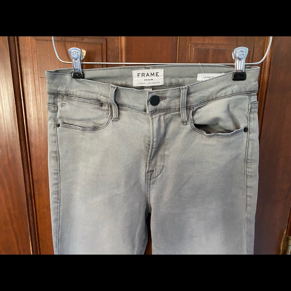Frame Le high Skinny gray jean
